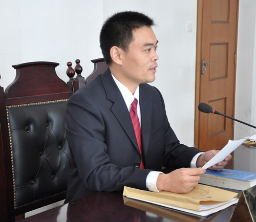 北京刑事律师王学强在出庭进行刑事辩护